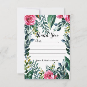 Aquarela Botânica Floral Vintage Agradecimento