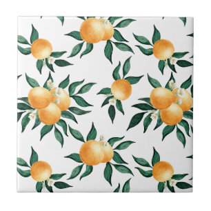 Aquarela Botânica Laranja Cítrica Ensolarada