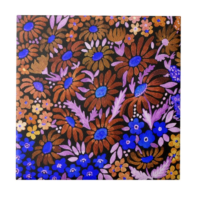 Aquarela camomille flores dos prados florais d (Frente)