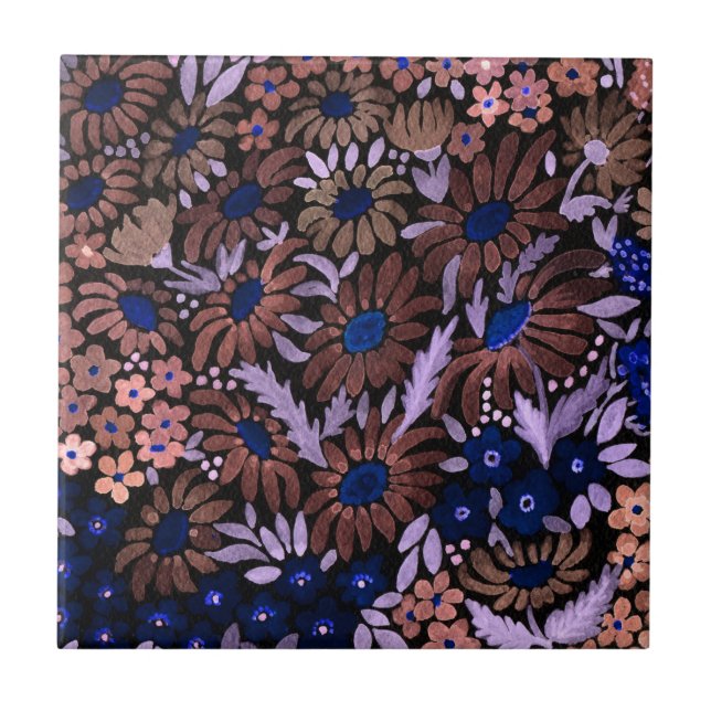 Aquarela camomille flores dos prados florais d (Frente)