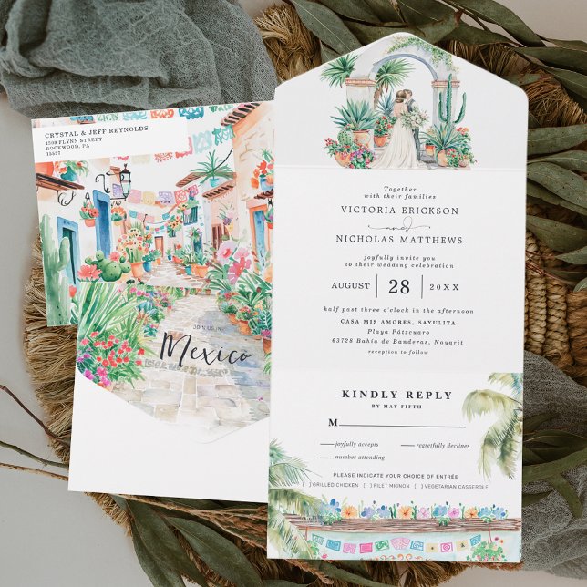 Aquarela Casamento Sayulita México (Criador carregado)