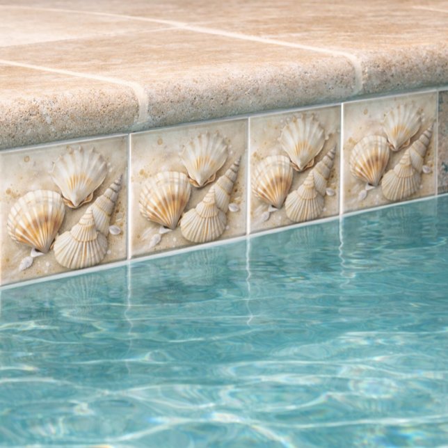 Aquarela Costeira de Conchas Marinhas  (Criador carregado)