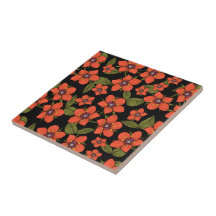 Aquarela de escarlate Pimpinela verde vermelho rox
