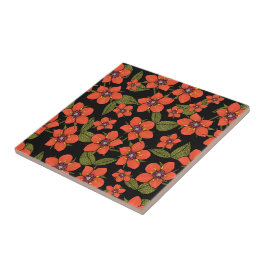 Aquarela de escarlate Pimpinela verde vermelho rox