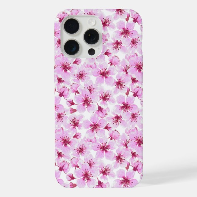 Aquarela de flor de cerejeira (Verso)