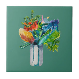 Aquarela de flores australianas