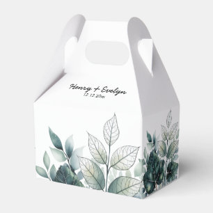 Aquarela Deixa Caixas De Favor De Casamento Design