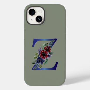 aquarela elegante de um buquê floral vermelho e az