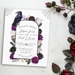 Aquarela Elegante Floral Boho Halloween Roxo