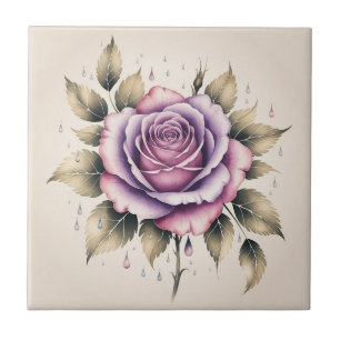 Aquarela elegante moderna bela rosa lavanda