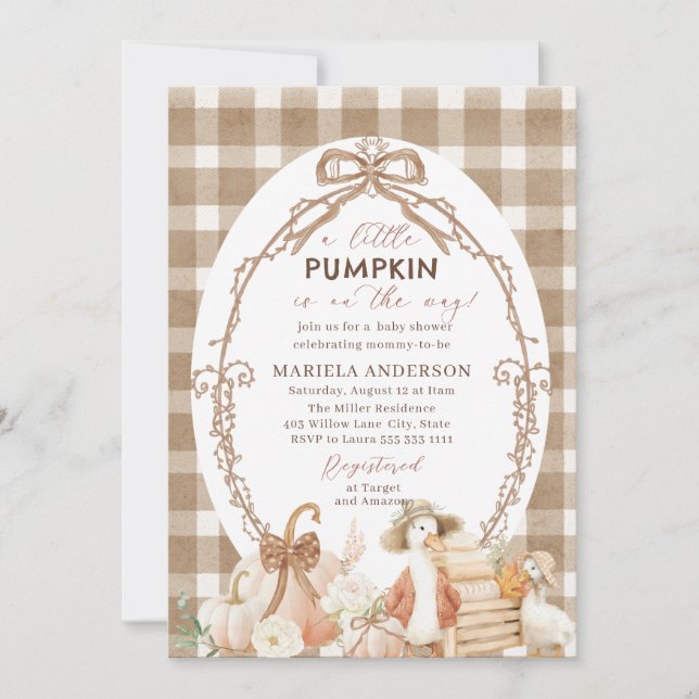 Aquarela Elegante Um pouco de abóbora é o convite (Frente)