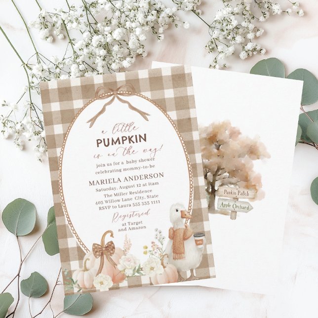 Aquarela Elegante Um pouco de abóbora é o convite (Criador carregado)