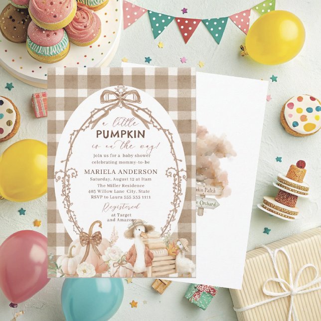 Aquarela Elegante Um pouco de abóbora é o convite (Criador carregado)