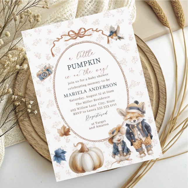 Aquarela Elegante Um pouco de abóbora é o convite (Criador carregado)