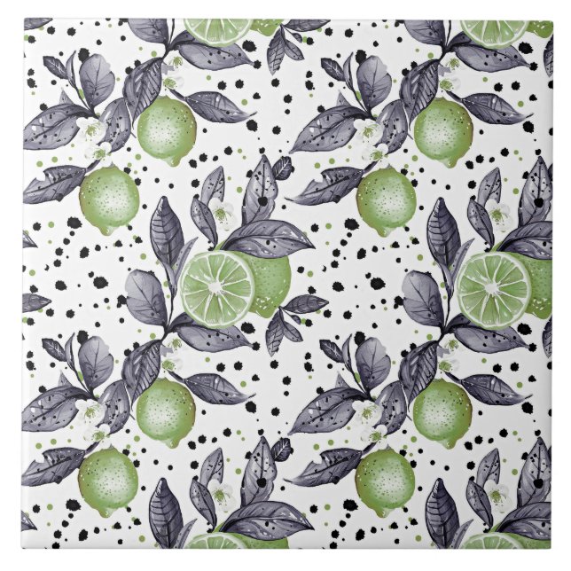 aquarela esboçada com detalhes das folhas verdes,  (Frente)