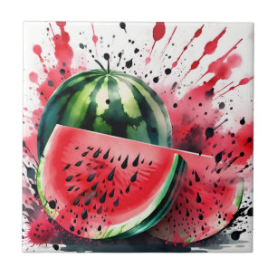 Aquarela Explosão de Melancia
