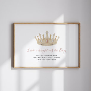 Aquarela filha de Deus com poster da coroa