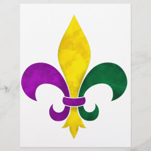 aquarela fleur de lis
