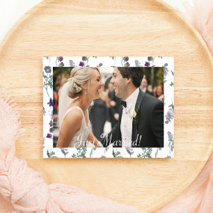 Aquarela Flor de Lavanda Casamento Recém-Casados