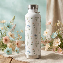 Aquarela Flor Silvestre Azul Lavanda Boho Casa de 