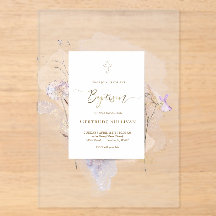 aquarela floral Batismo