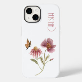 Aquarela Flores Flóridas Nome da Borboleta Floral