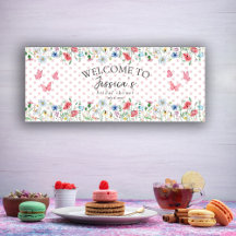 Aquarela Flores Selvagens Chá de panela de Borbole