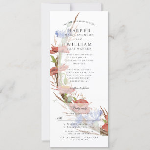 aquarela flores silvestres convite de casamento c