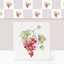 Aquarela Folhas de Videira de Champanhe Ruby Verme