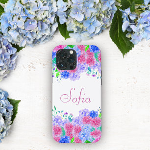 Aquarela Hortênsia Colorida Personalizada