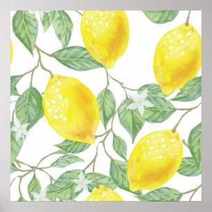 Aquarela Limon Kitchen Decor Art Poster