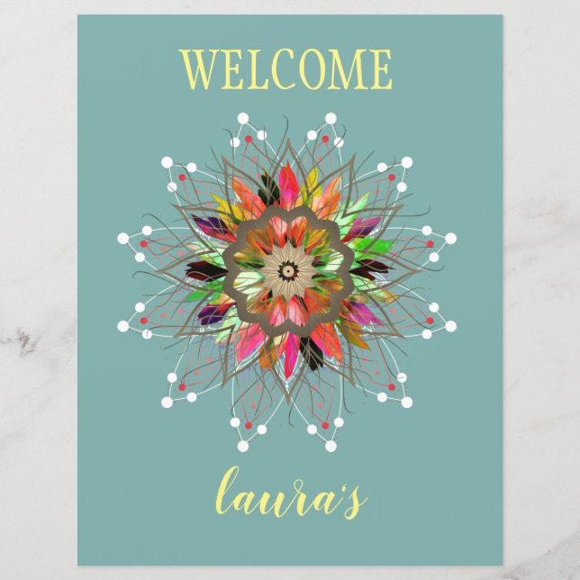 Aquarela Lotus Flower Logo Healing Massage (Frente)