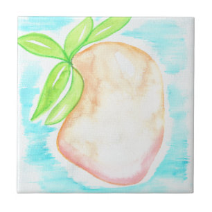Aquarela Manga Pintada à Mão Cozinha Tropical   