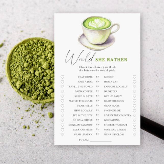 Aquarela matcha Ela preferiria jogo (Criador carregado)