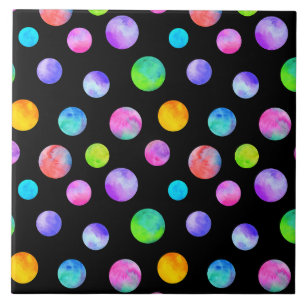 Aquarela multicolorida de bolinhas