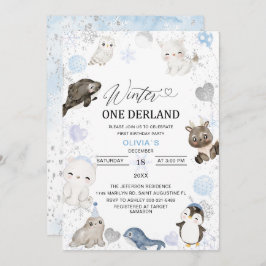 Aquarela O bebê do Ártico está virando o convite