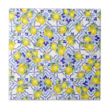 Aquarela País Francês Azul Limão