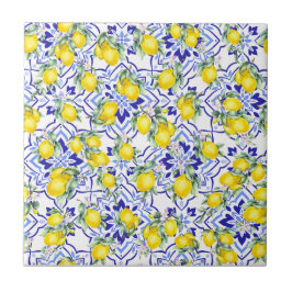 Aquarela País Francês Azul Limão