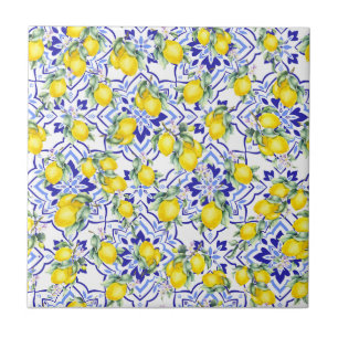 Aquarela País Francês Azul Limão