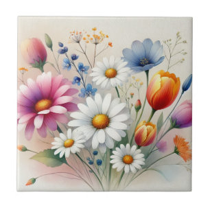 Aquarela Primavera e Decoração de Verão