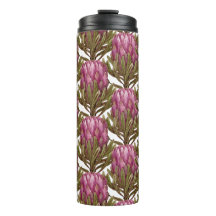 Aquarela Protea Flor Termal Tumbler