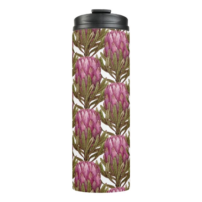 Aquarela Protea Flor Termal Tumbler (Frente)