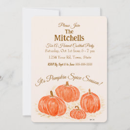 Aquarela Pumpkin Cocktail PERSONALIZAR Convite