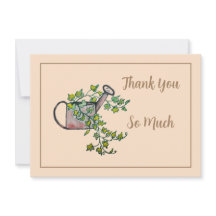 Aquarela Rústica De Água Pode Cartões de agradecim