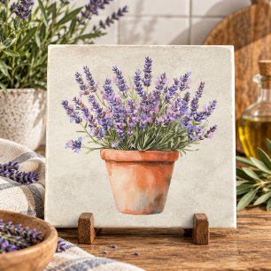 Aquarela Rústica de Lavanda