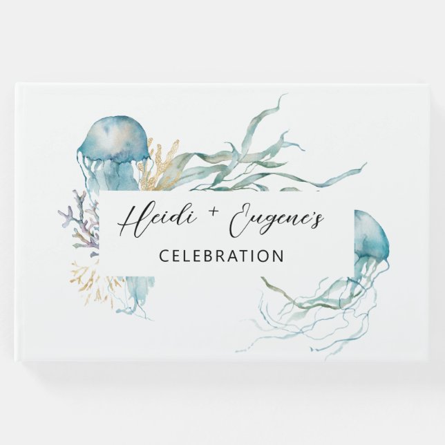 Aquarela Sob O Livro de Convidados das águas-vivas (Frente)