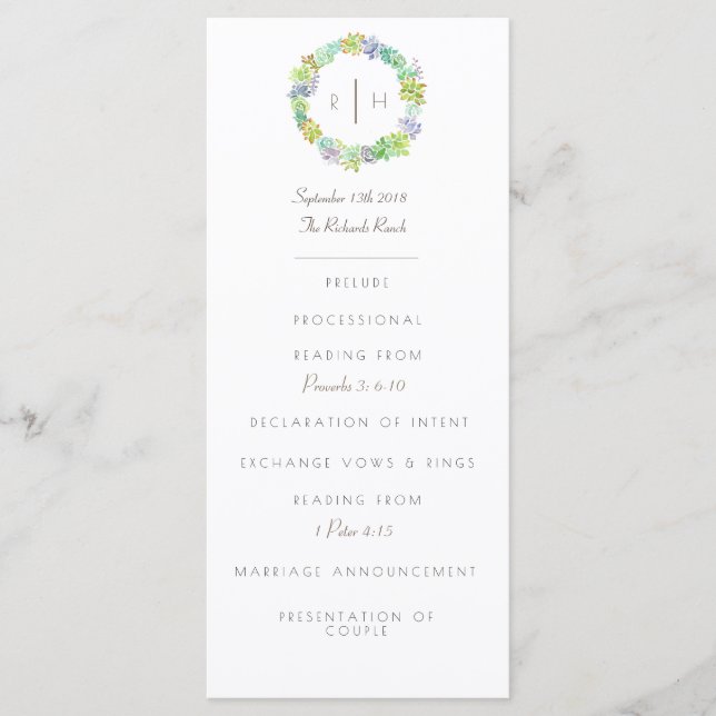 Aquarela Suculente | Inicial | Programa (Frente)