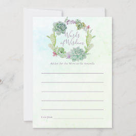 Aquarela Sucultiva Chá de fraldas Conselho Mãe