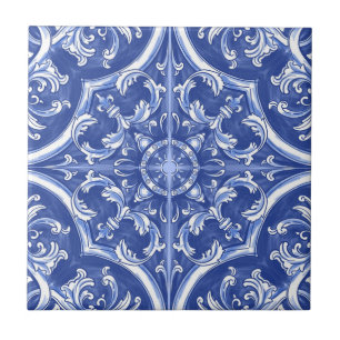 Aquarela Tradicional Tribal Azulejos Portugueses