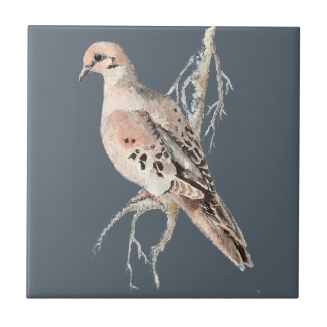 Aquarela Tripulante Dove Bird Willife Nature art (Frente)